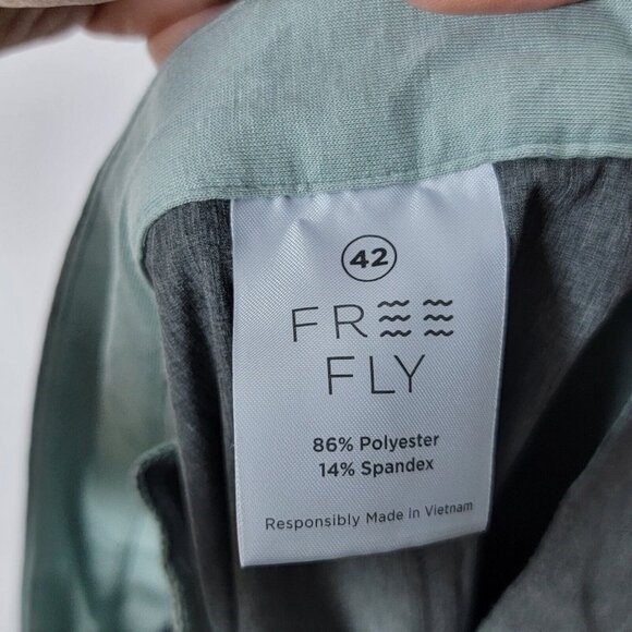 Free Fly 42 Performance Men's Shorts Gray Casual Flat Front - Picture 4 of 4